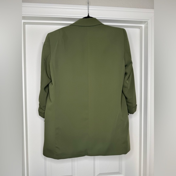 Zara Women's Vibrant Green Suit Jacket - Picture 3 of 4